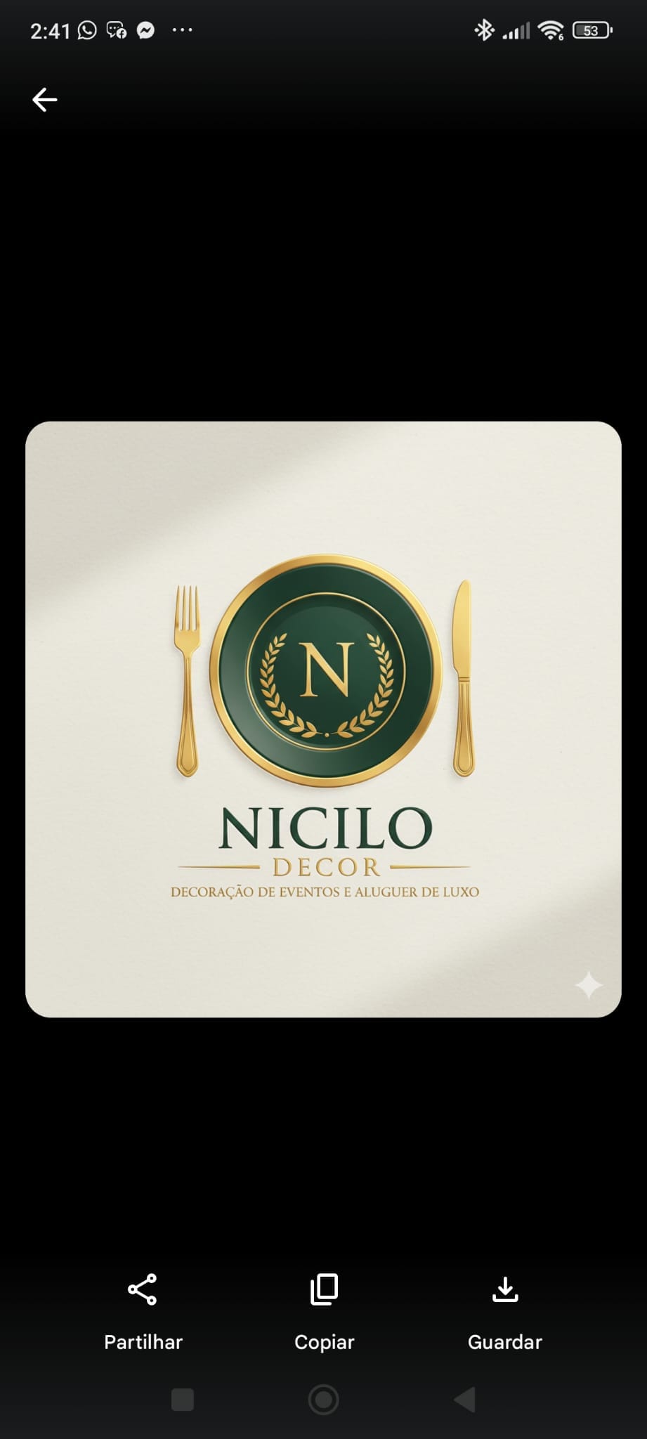 Logótipo Nicilo Decor — decoração de eventos e aluguer de luxo